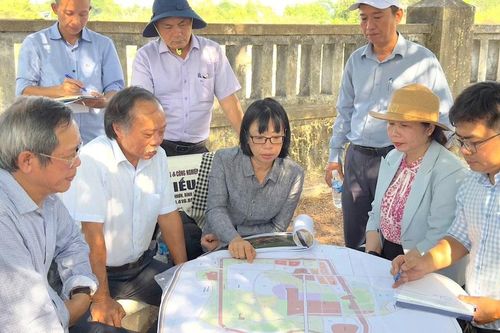 Phó Chủ tịch UBND tỉnh Nguyễn Thị Thanh Lịch khảo sát thực tế Khu di tích Quốc gia Thành Đồ Bàn