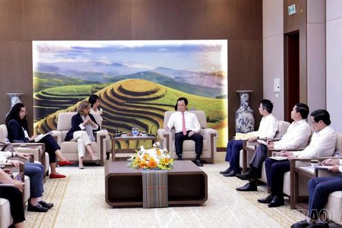 Phó Chủ tịch UBND tỉnh Giàng Quốc Hưng tiếp xã giao Đoàn công tác của Đại sứ quán Canada tại Việt Nam