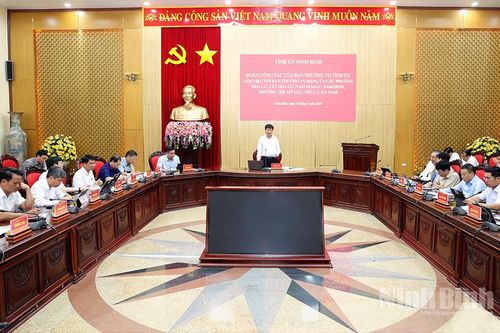 Đoàn công tác Ban Thường vụ Tỉnh ủy làm việc với Ban Thường vụ Đảng ủy các phường thuộc nhóm 1 trên địa bàn