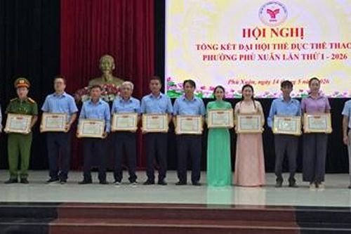Phường Phú Xuân dẫn đầu bảng tổng sắp huy chương Đại hội Thể dục thể thao thành phố