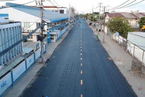 TP.HCM: Đường vào cảng Tân Thuận hoàn tất sửa chữa, giao thông thông suốt