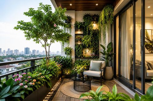 Cách chọn cây xanh ban công giúp giảm tiếng ồn, lọc bụi cho nhà phố