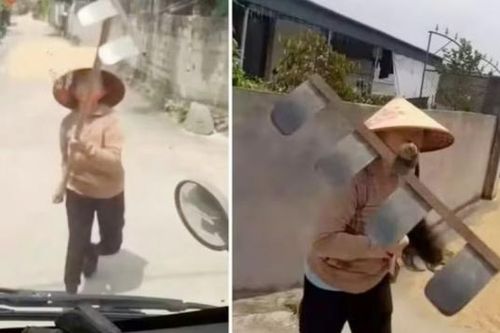 Hà Tĩnh: Bị nhắc nhở phơi lúa trên đường, người phụ nữ dùng cào tấn công tài xế