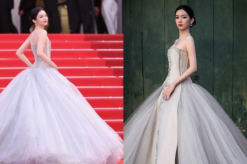 Châu Dã được khen 'đẹp chưa từng thấy' trong bộ váy lấy cảm hứng từ áo dài Việt