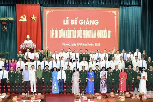 Học viện Quốc phòng bế giảng lớp bồi dưỡng kiến thức quốc phòng và an ninh khóa 101