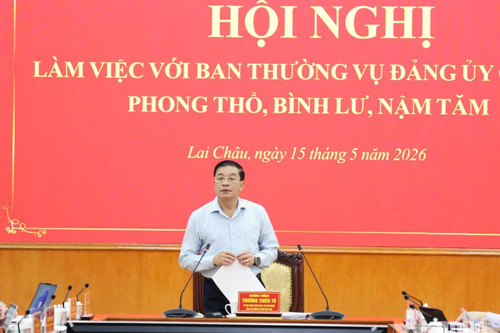 Đoàn kiểm tra, giám sát số 16 của Bộ Chính trị, Ban Bí thư làm việc với một số địa phương tỉnh Lai Châu