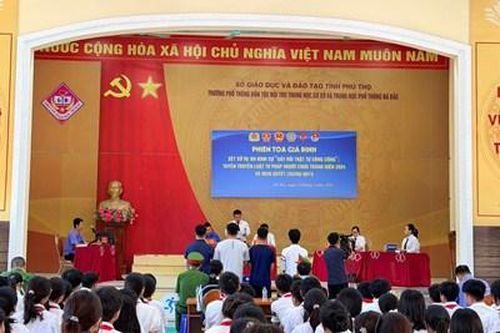 VKSND khu vực 14, tỉnh Phú Thọ phối hợp tổ chức phiên tòa giả định, tuyên truyền pháp luật