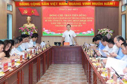 Bí thư Tỉnh ủy Trần Tiến Dũng làm việc với Đảng ủy xã Thanh Nưa và Thanh Yên