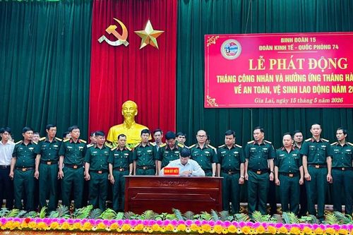 Đoàn Kinh tế - Quốc phòng 74 phát động Tháng Công nhân năm 2026