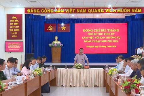 Phó Bí thư Tỉnh ủy Bùi Thắng làm việc với Đặc khu Phú Quý
