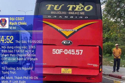 TP.HCM: Xử lý hàng loạt xe khách dừng, đỗ sai quy định