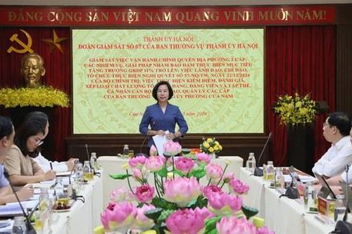 Đoàn giám sát số 07 của Thành ủy Hà Nội làm việc với phường Cửa Nam