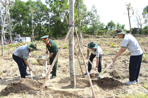 Quân dân Cà Mau ra quân trồng cây, lan tỏa thông điệp 'Vì một Việt Nam xanh'