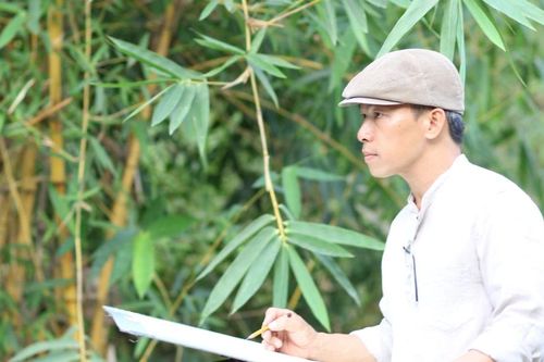 Vũ Thành Tâm trở lại hội họa với 'Non nước thanh bình'
