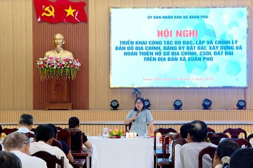 Xã Xuân Phú triển khai công tác đo đạc, lập và chỉnh lý bản đồ địa chính