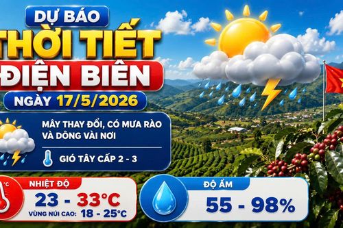 Bản tin Dự báo thời tiết ngày 17/5/2026