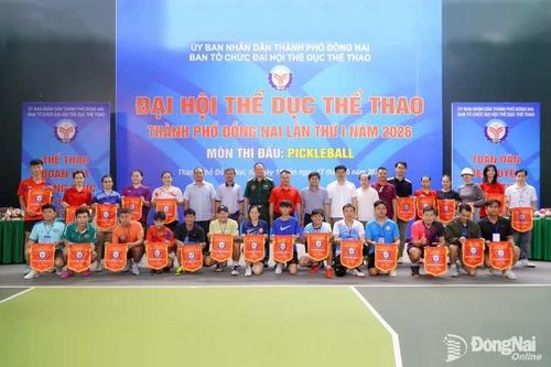 Khai mạc Giải pickleball Đại hội Thể dục thể thao thành phố Đồng Nai lần thứ I năm 2026