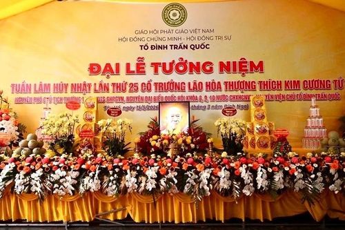 Hà Nội: Tưởng niệm 25 năm ngày Trưởng lão Hòa thượng Thích Kim Cương Tử viên tịch