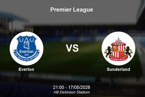 Nhận định Everton vs Sunderland - Premier League: Đối đầu trực tiếp vì vị trí top 10