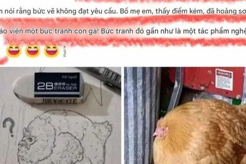 Bé vẽ con gà bị cô chấm 'Không đạt yêu cầu!', bố mẹ cung cấp hình ảnh thật khiến ai cũng bật cười
