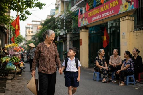 Khi ông bà thành 'phụ huynh chính' ở đô thị