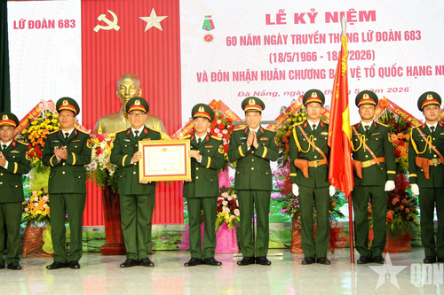 Lữ đoàn 683 đón nhận Huân chương Bảo vệ Tổ quốc hạng Nhì