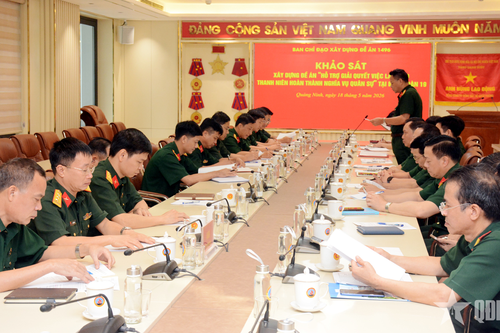 Khảo sát xây dựng Đề án 'Hỗ trợ giải quyết việc làm cho thanh niên hoàn thành nghĩa vụ quân sự' tại Binh đoàn 19