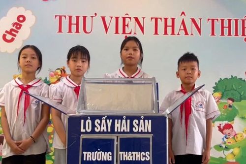 Học sinh vùng đảo chế tạo 'Lò sấy hải sản' thân thiện môi trường