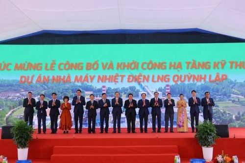 Khởi công hạ tầng kỹ thuật Nhà máy điện LNG Quỳnh Lập