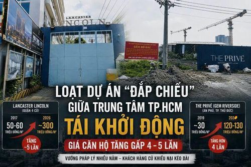 Loạt dự án ngưng thi công nhiều năm ở trung tâm TP HCM tái khởi động, giá căn hộ tăng gấp 4-5 lần