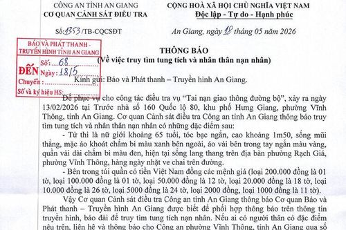 Truy tìm tung tích và nhân thân nạn nhân