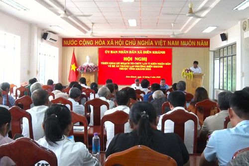 Xã Diên Khánh triển khai kế hoạch lấy ý kiến cử tri về đề án thành lập phường