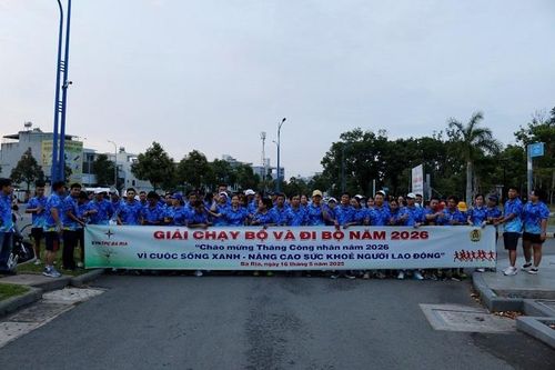 Công ty Cổ phần Nhiệt điện Bà Rịa tổ chức giải chạy bộ hưởng ứng Tháng Công nhân năm 2026