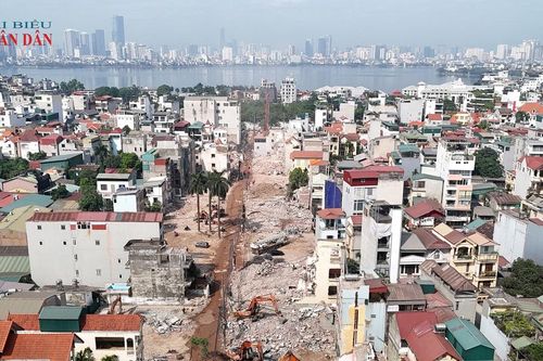 Hà Nội: Hình hài cầu Tứ Liên dần hình thành