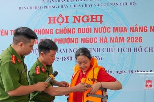 Phường Ngọc Hà tuyên truyền phòng chống đuối nước mùa hè cho học sinh
