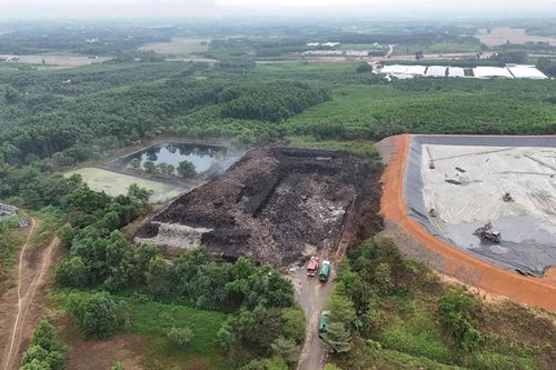 Không khí quanh Nhà máy xử lý rác Nghĩa Kỳ vẫn trong ngưỡng an toàn sau vụ cháy