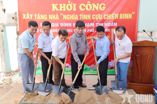 Hội Cựu chiến binh phường Nam Nha Trang khởi công xây dựng nhà 'Nghĩa tình cựu chiến binh'
