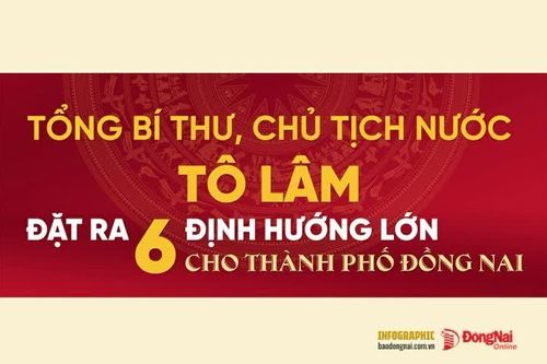 [Infographic] Tổng Bí thư, Chủ tịch nước Tô Lâm đặt ra 6 định hướng lớn cho thành phố Đồng Nai