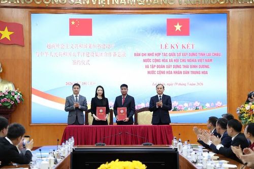 Sở Xây dựng Lai Châu ký kết hợp tác với Tập đoàn Xây dựng Thái Bình Dương (Trung Quốc)