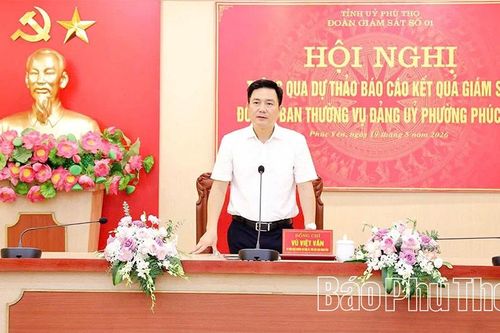 Thông qua dự thảo báo cáo kết quả giám sát đối với Ban Thường vụ Đảng ủy phường Phúc Yên