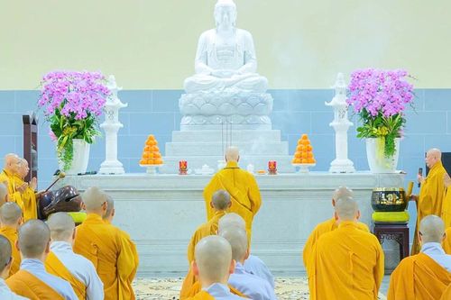 Lễ an vị tôn tượng Đức Phật, sái tịnh trai đường Học viện Phật giáo VN tại TP.HCM