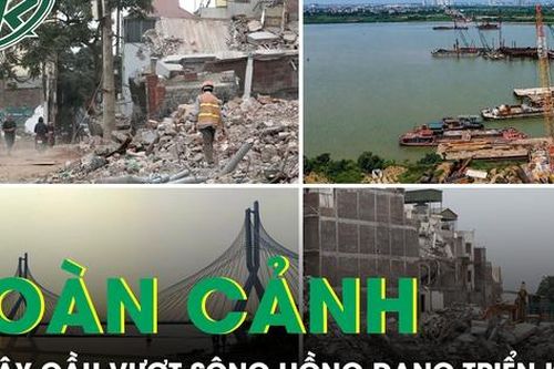 Toàn cảnh quy mô 6 cây cầu vượt sông Hồng đang triển khai
