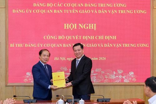 Công bố Quyết định chỉ định Bí thư Đảng ủy Cơ quan Ban Tuyên giáo và Dân vận Trung ương