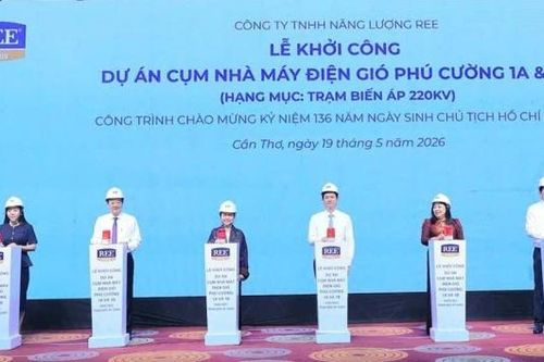 REE khởi công hạng mục trạm biến áp 220kV Dự án điện gió Phú Cường 1A và 1B