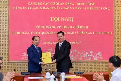 Đồng chí Phạm Tất Thắng giữ chức Bí thư Đảng ủy Cơ quan Ban Tuyên giáo và Dân vận Trung ương