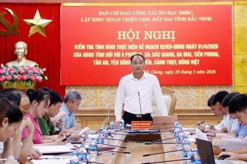Bắc Ninh: Kiểm tra tiến độ làm sạch dữ liệu đất đai tại 8 phường, xã