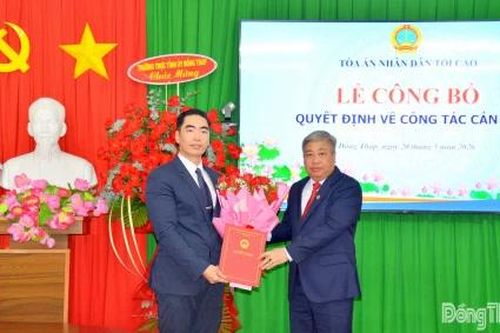 Điều động, bổ nhiệm đồng chí Bùi Thái Hùng giữ chức Chánh án Tòa án nhân dân tỉnh Đồng Tháp