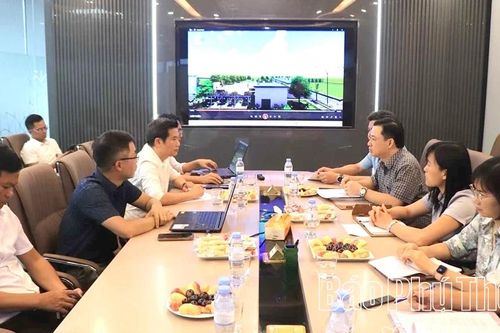 Khảo sát tiến độ các công trình bảo vệ môi trường tại KCN Nam Bình Xuyên