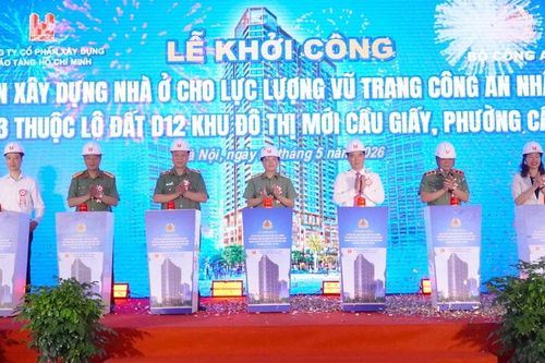 Khởi công dự án xây dựng nhà ở cho CBCS Công an tại phường Cầu Giấy