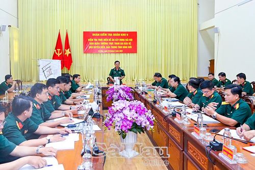 Quân khu 9 kiểm tra tiến độ xây dựng Hải đội Dân quân thường trực tại Cà Mau
